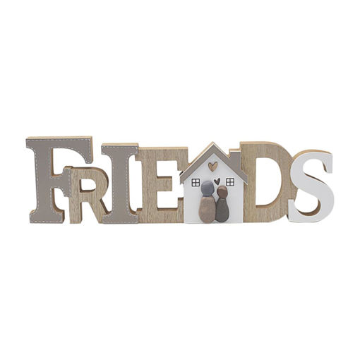 Picture of WOODEN CUT OUT FRIENDS PLAQUE